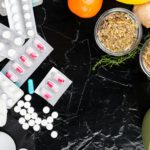 Natural medicine vs conventional medicine concept.