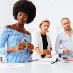 Team of fashion designers at work